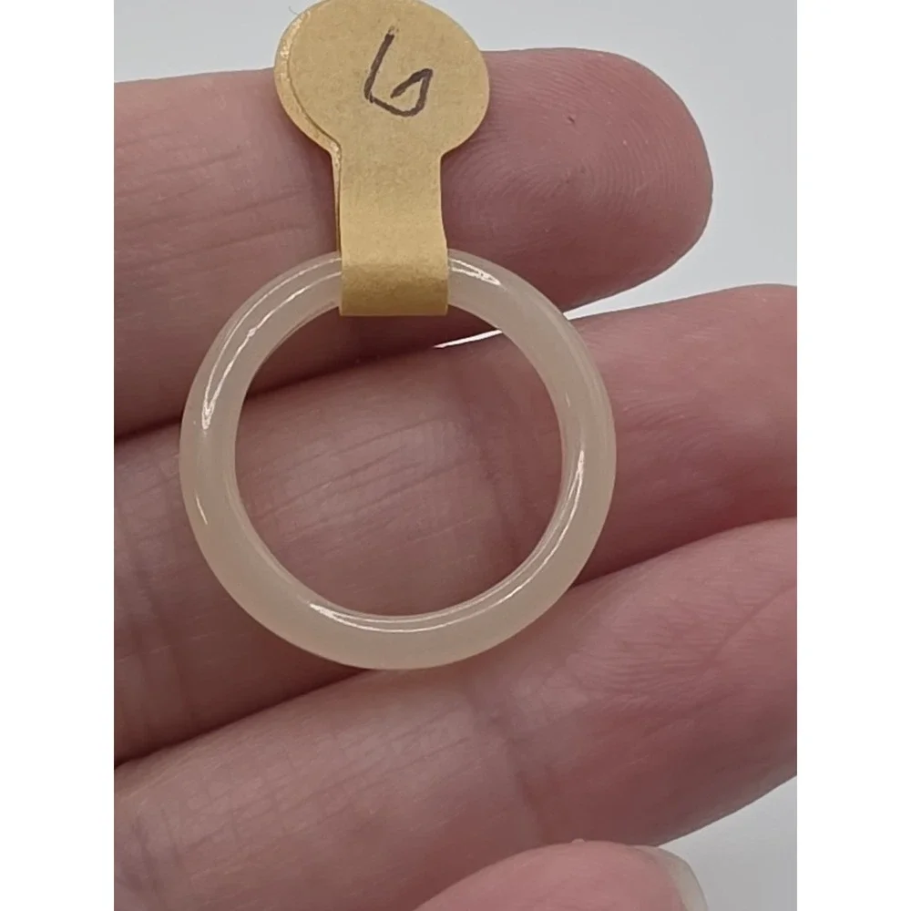Translucent Orange Plastic Ring Size 6